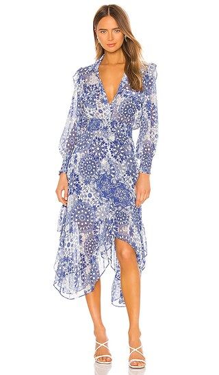 MISA Los Angeles X REVOLVE Kaiya Dress in Blue. - size L (also in M, S, XS) | Revolve Clothing (Global)