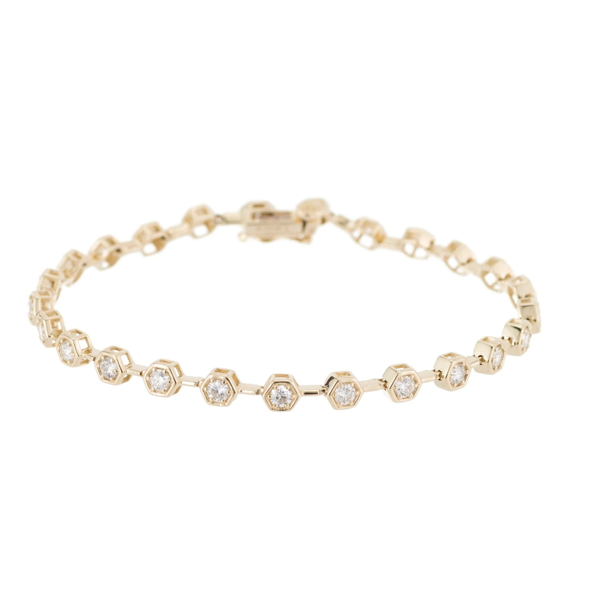 Diamond Hex Tennis Bracelet | Ariel Gordon Jewelry
