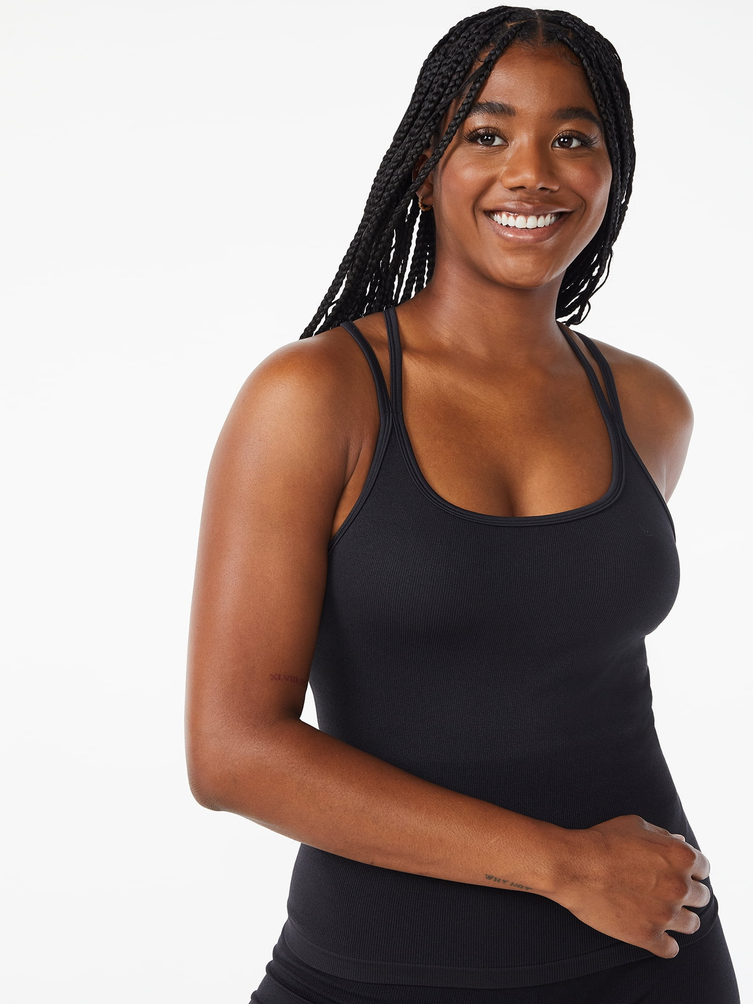 Love & Sports Women's Seamless Strappy Cami Top - Walmart.com | Walmart (US)