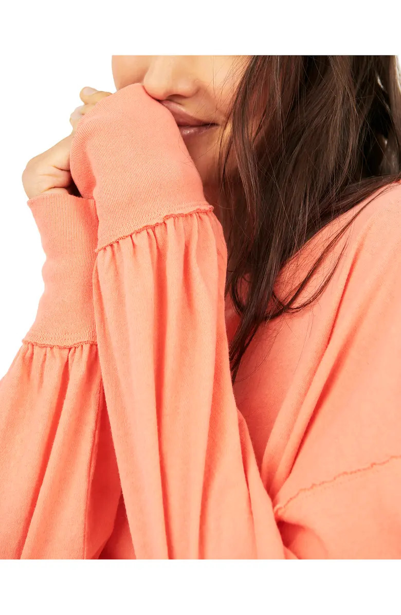 Free People Denver Crop Long Sleeve Cotton Top | Nordstrom | Nordstrom