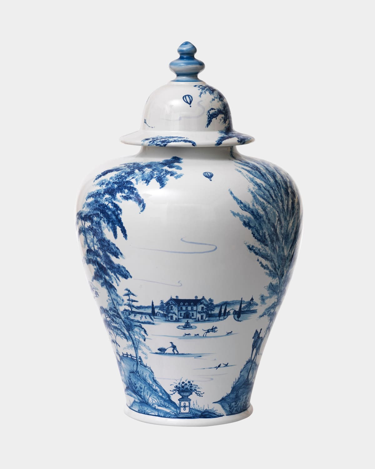 Country Estate Delft Blue Lidded Ginger Jar | Neiman Marcus