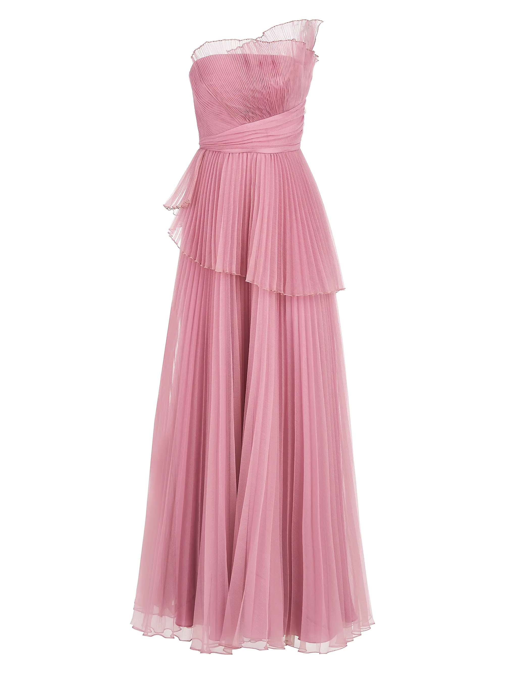 Delphine Pleated One-Shoulder Organza Gown | Saks Fifth Avenue