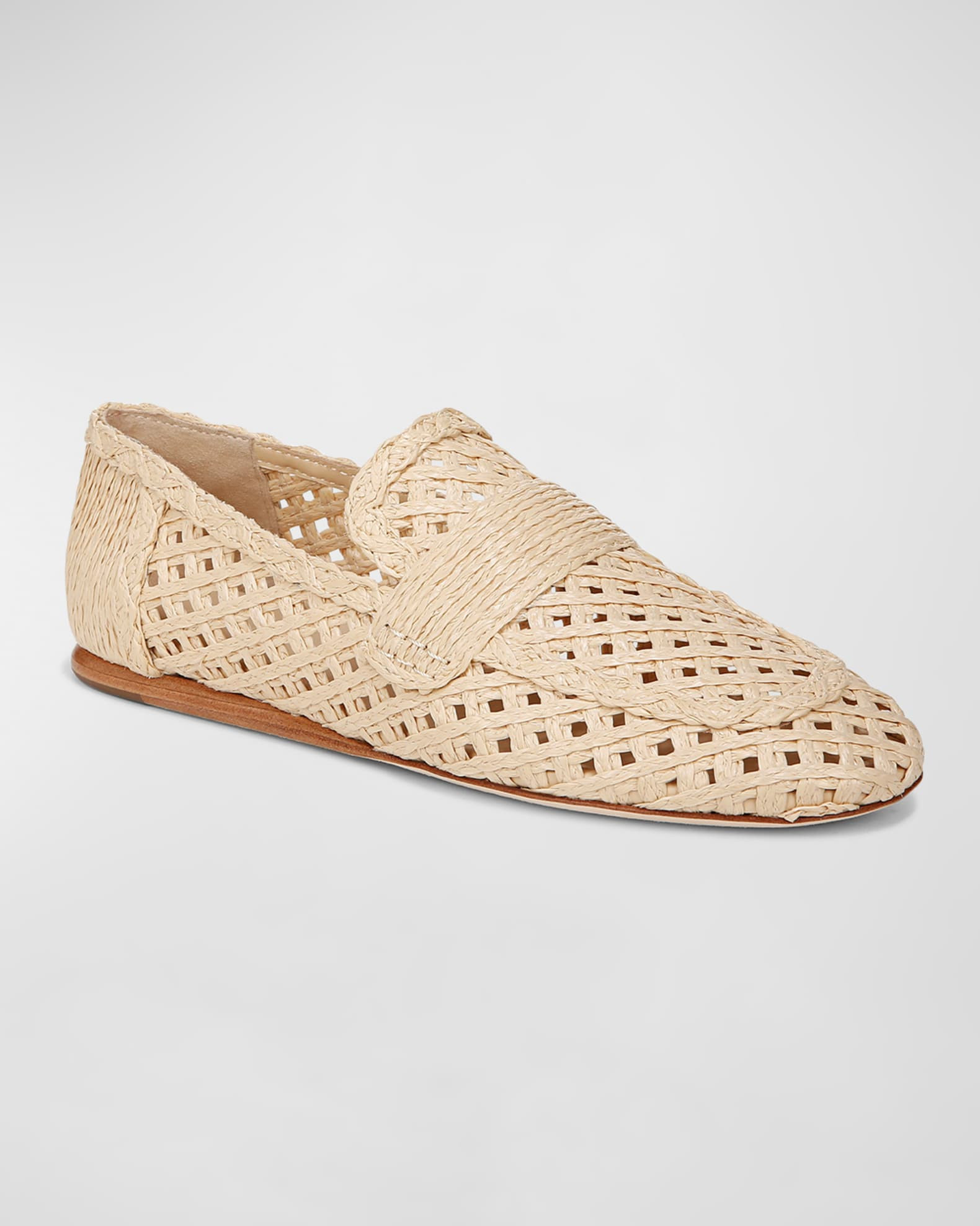 Davis Flat Raffia Loafers | Neiman Marcus