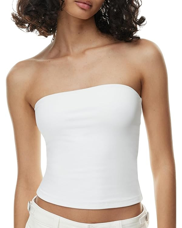 AJISAI Womens Double Lined Tube Tops Crop Going Out Tops Strapless Tank Summer Top 2025 | Amazon (US)