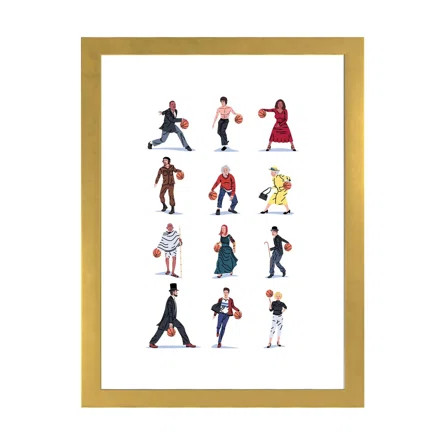 Everybody Plays Basketball Framed by Elad Shagrir Print | Wayfair North America