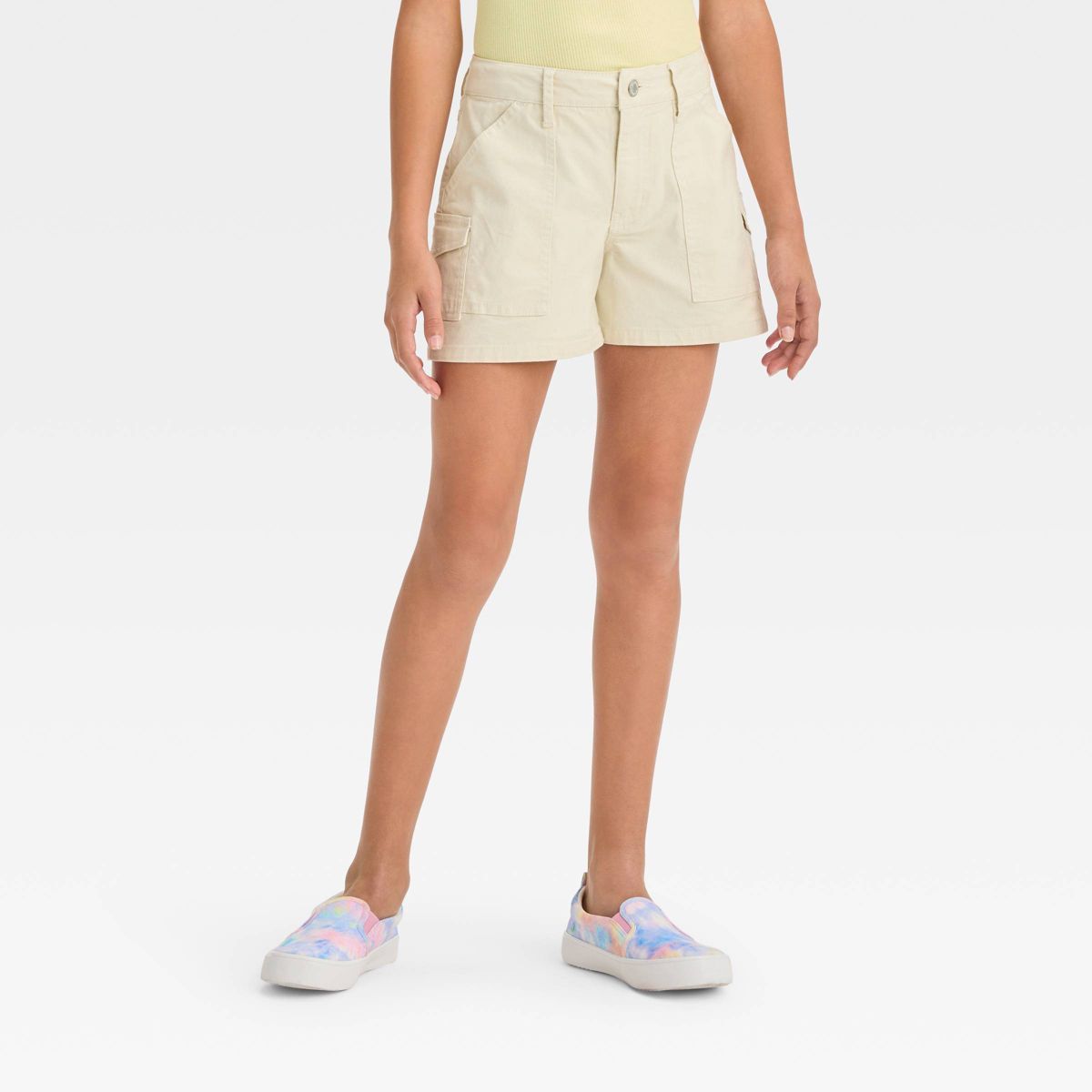 Girls' Loose Utility Cargo Shorts - art class™ | Target