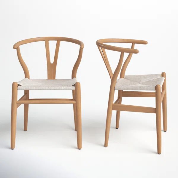 Wyn Solid Wood Weave Dining Chair (Set of 2) | Wayfair North America