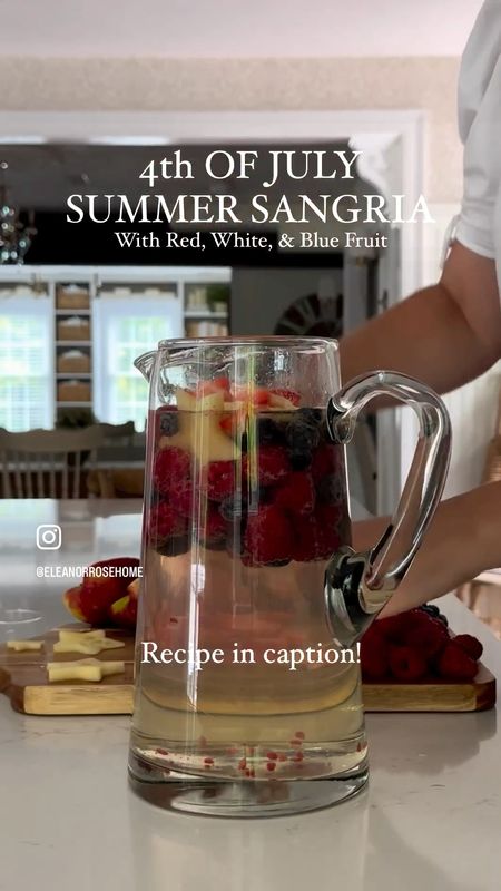 4th of July summer sangria with red, white, and blue fruit.

#LTKstyletip #LTKSeasonal #LTKhome