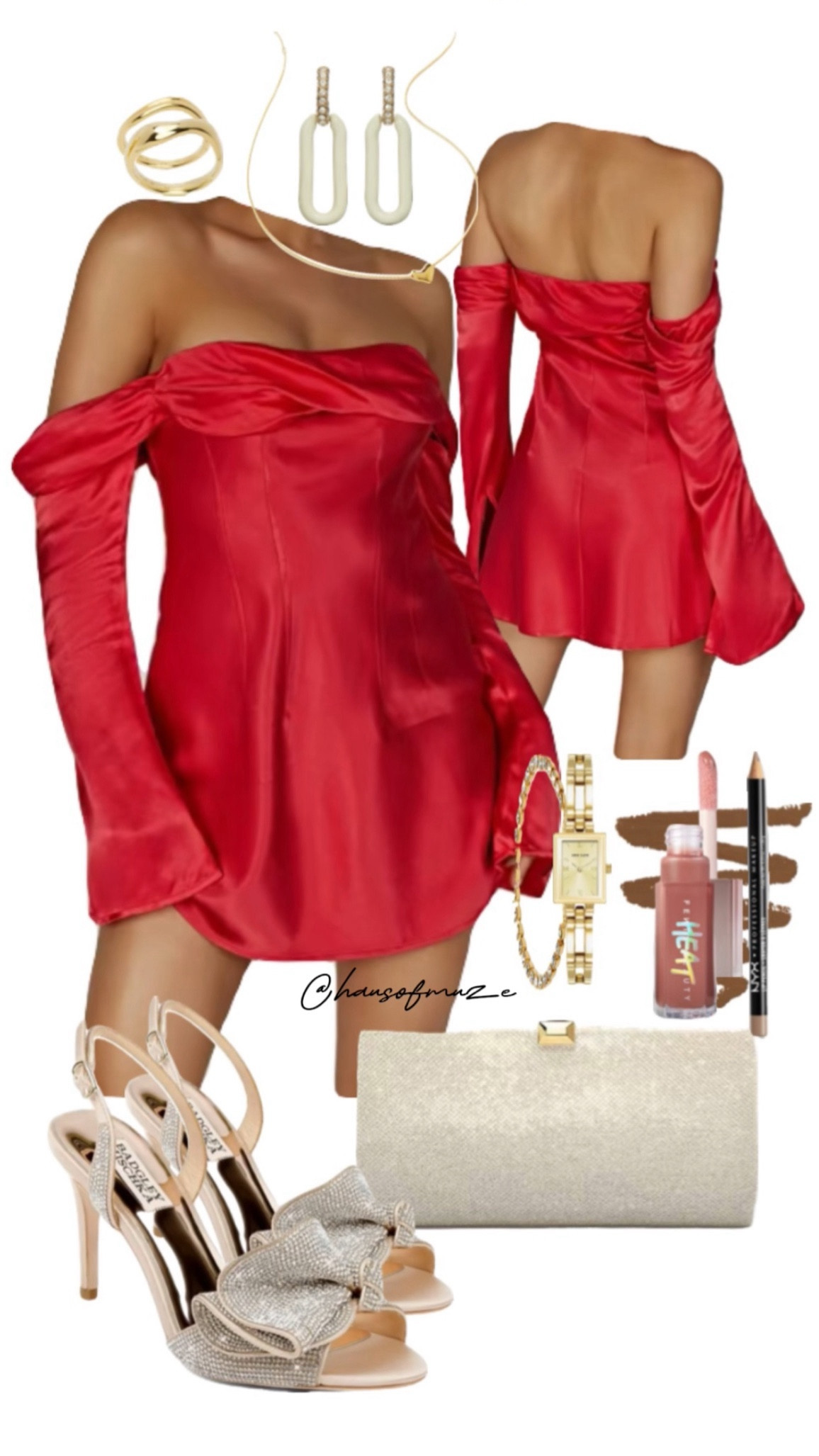 Step out and drop jaws w a classy and effortlessly sexy look♥️

Red holiday dress
Satin dress 
Christmas dress 
party dress outfit
Holiday party bag 
Gold jewelry accessories
Statement earrings
Evening bag 
Chic outfit ideas
Party outfitt

#LTKSeasonal #LTKHoliday #LTKstyletip