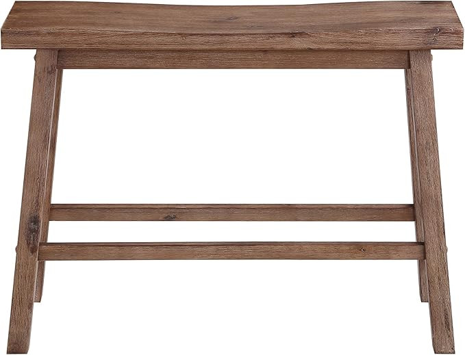 Boraam Sonoma Saddle Bench, 24-Inch, Barnwood Wire-Brush | Amazon (US)