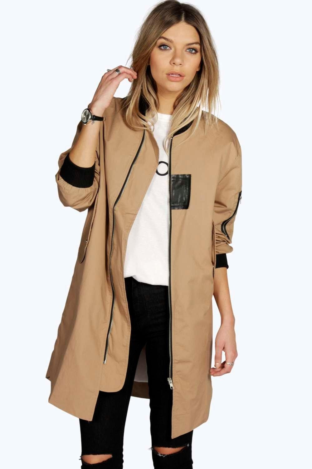 Mya Longline MA1 Bomber | Boohoo.com NO