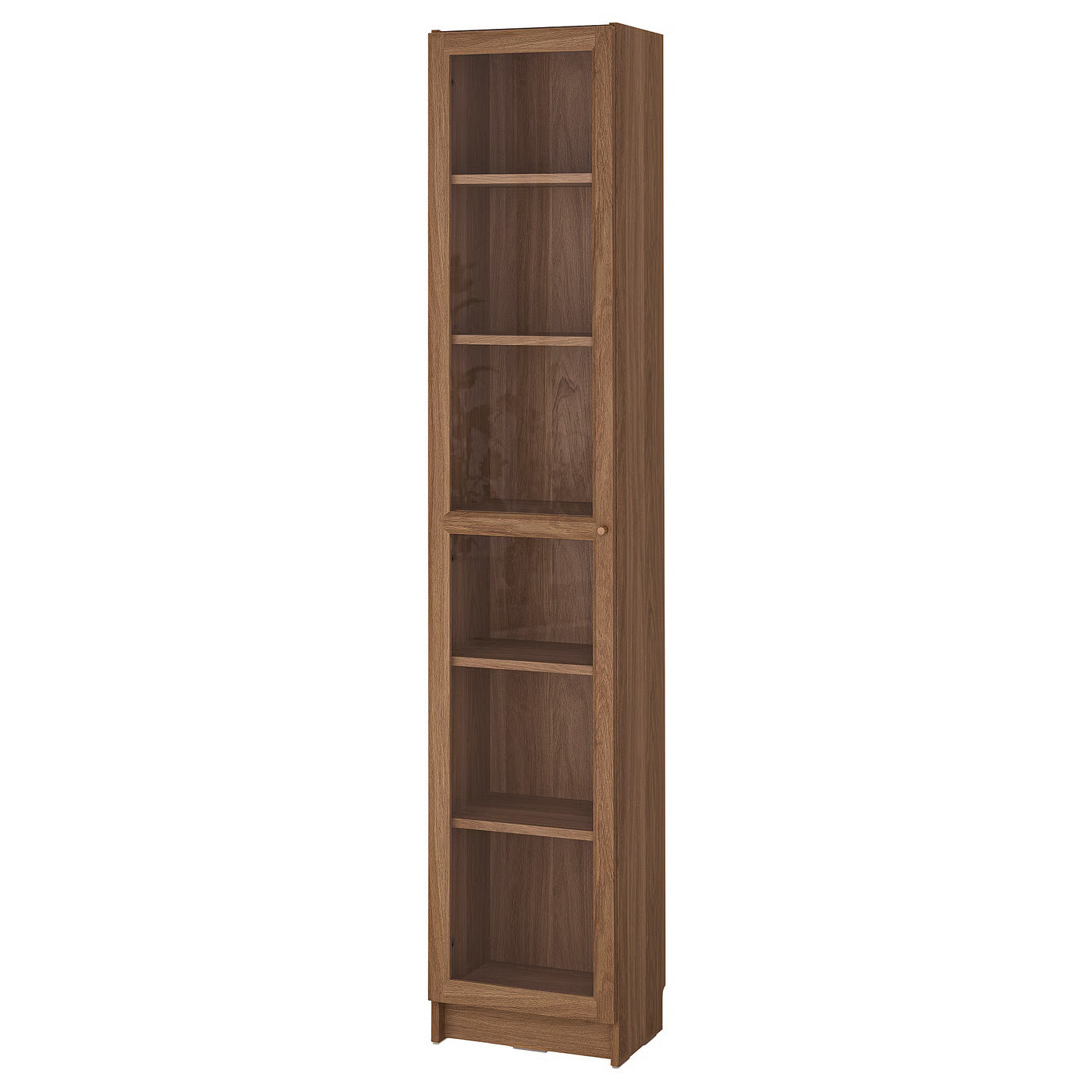 IKEA BILLY / OXBERG bookcase with glass-door, brown walnut effect/clear glass, 15 3/4x11 3/4x79 1/2 | IKEA US