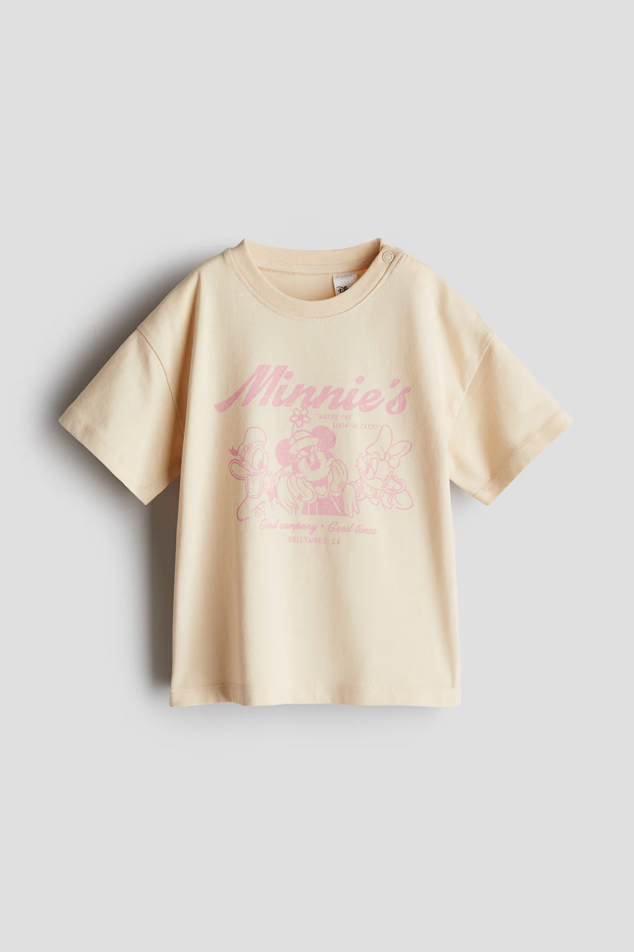 T-Shirt with Printed Motif - Beige/Minnie Mouse - Kids | H&M CA | H&M (US + CA)