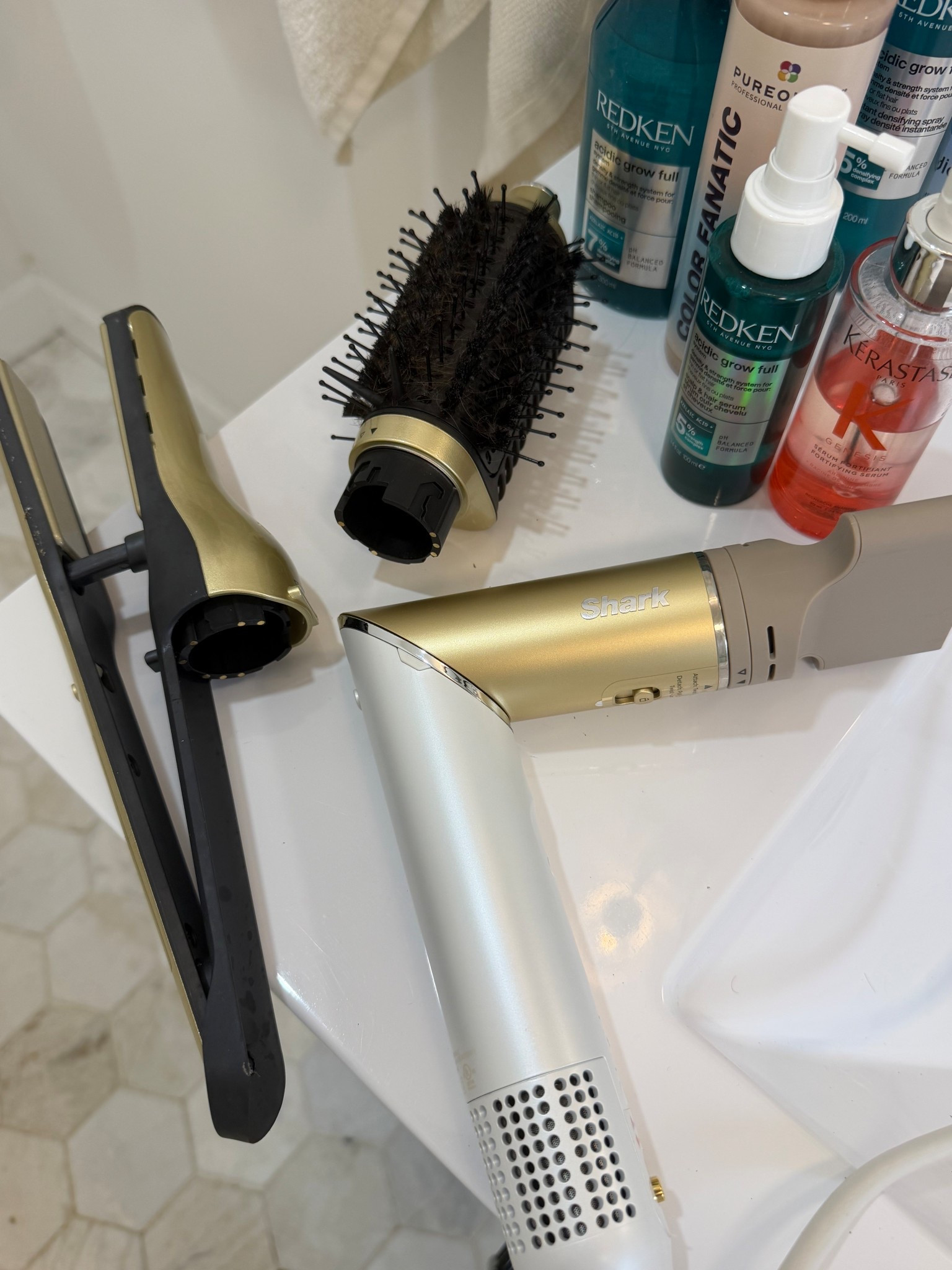 My favorite hair dryer / styler also comes with so many attachmentss and helps straighten my hair without heat damage. 