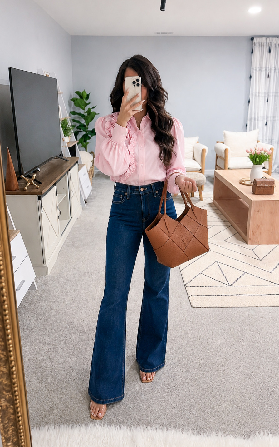 Loving all the new drops at Walmanrt and this ruffle detailed shirt did not disappoint!  Comes in multiple colors as well! 

 #LTKootd #LTKmomlife