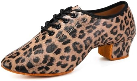 Practice Ballroom Dance Shoes Leopard for Women Latin Salsa | Amazon (US)