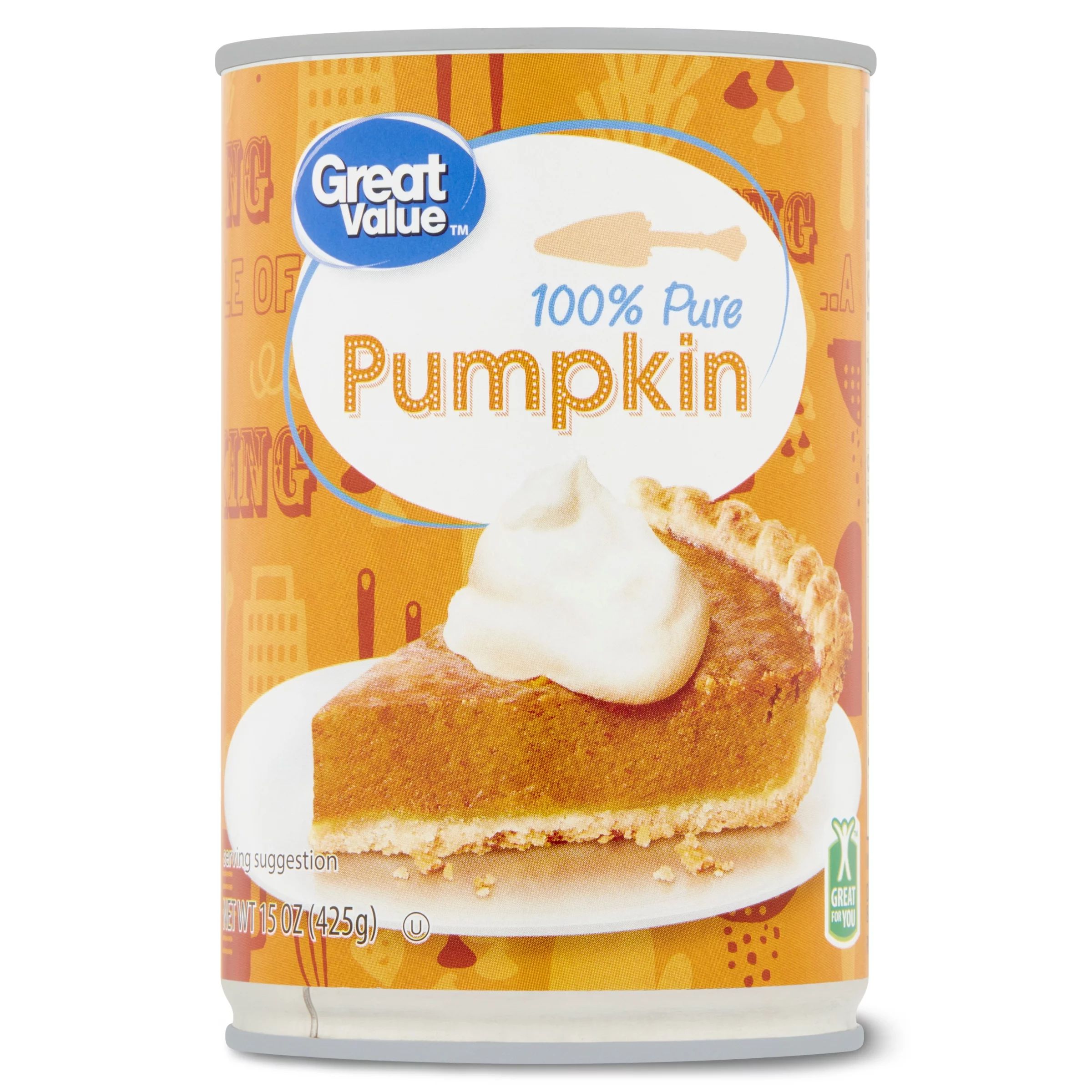 Great Value 100% Pure Pumpkin, 15 oz - Walmart.com | Walmart (US)
