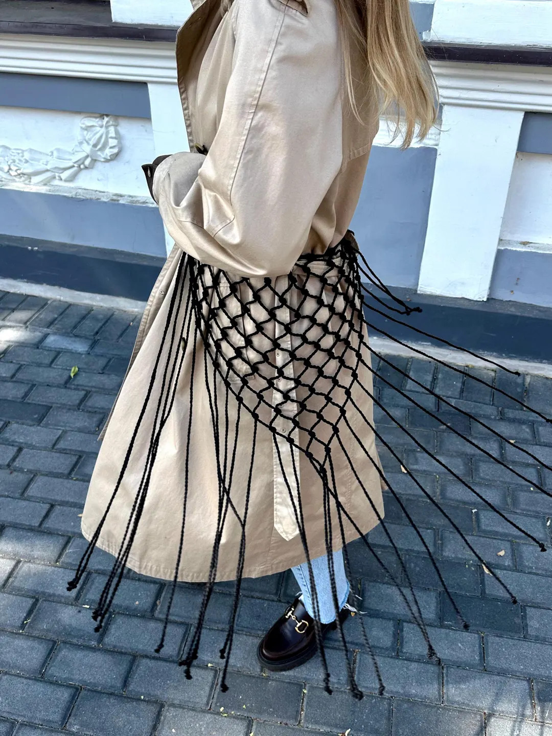 Macrame Fringe Shawl Skirt: Boho Stylish Accessory, Cotton Cord - Etsy | Etsy (US)