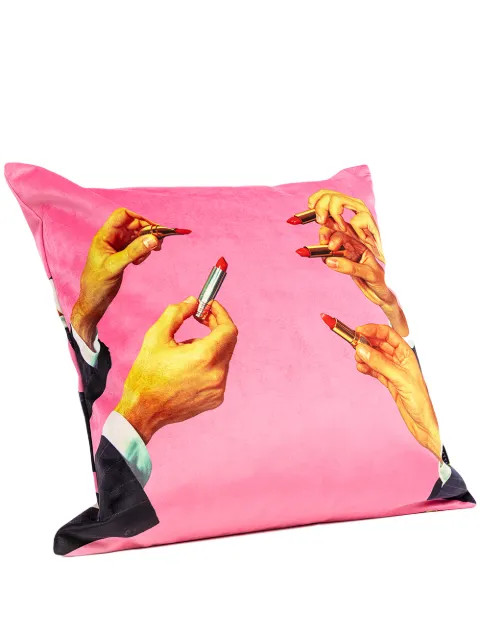 Seletti Lipstick Feather Cushion - Farfetch | Farfetch Global
