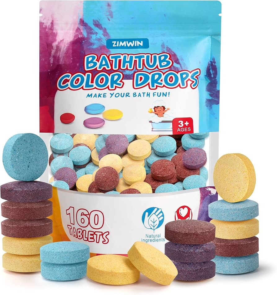 Bath Color Tablets for Kids, 11.3 oz Value Pack, 160 Count Kids Bath Bombs Bath Colors Fizzies Ta... | Amazon (US)