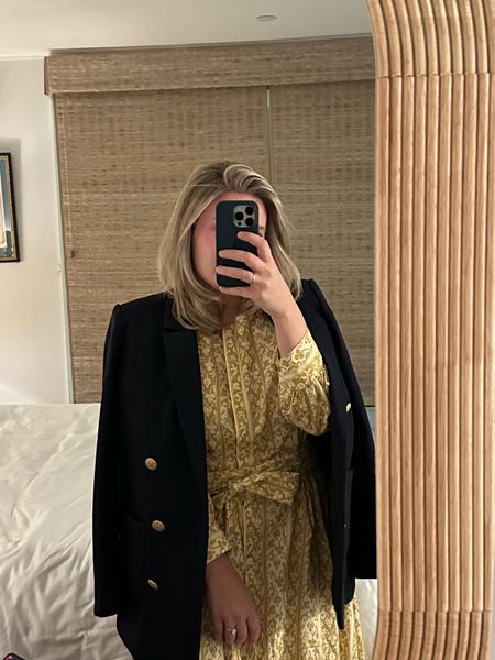 OOTN! In a 4 in the dress. Blazer is TTS! This style blazer is slightly oversized but not enough that I’d size down. 

#LTKSeasonal