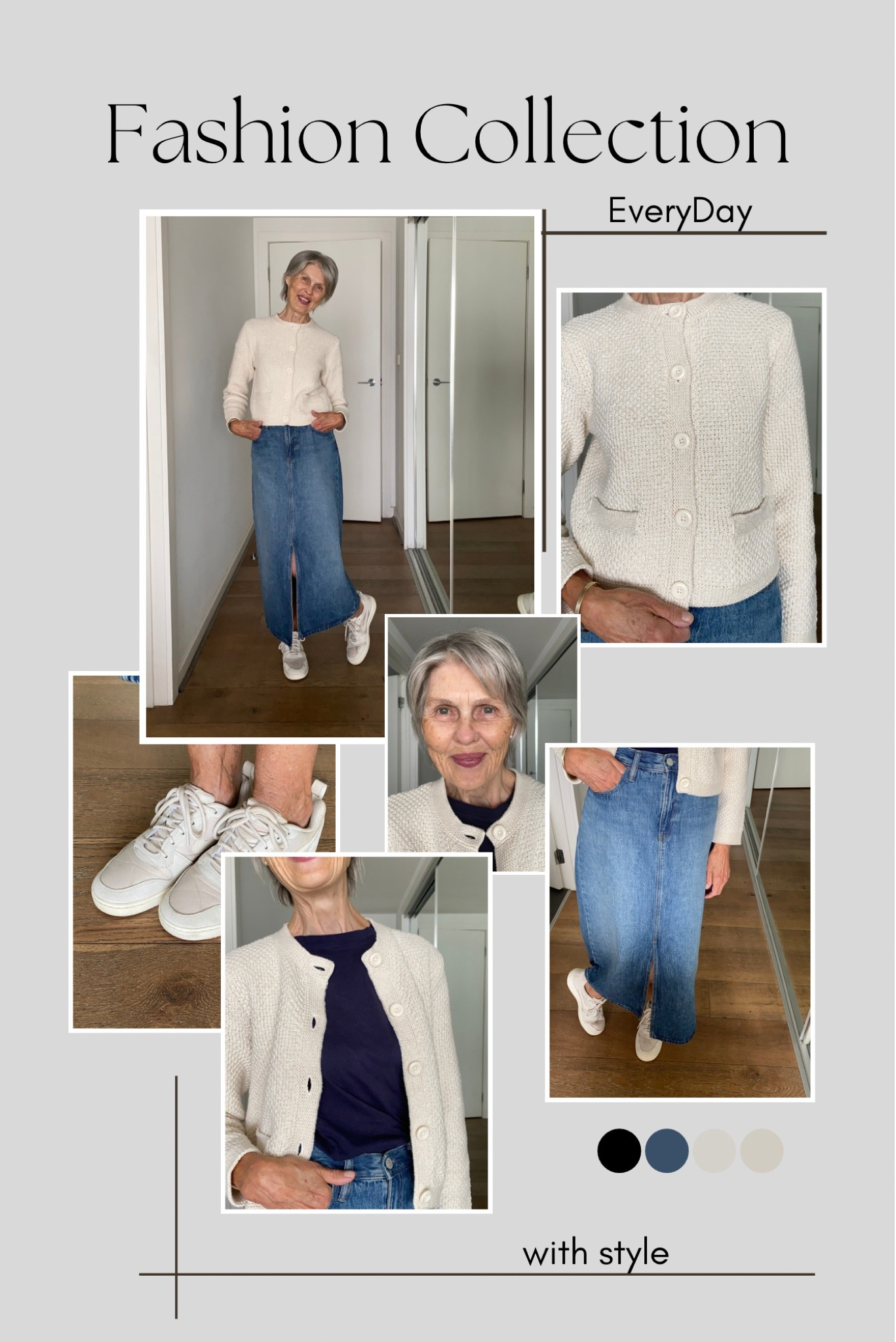 Casual basics from Uniqlo, for everyone, easy to style everyday!
Basic T-shirt - size Small
Denim skirt - size 24
Knit cardigan - size Smalll
Nike sneakers #LTKU #LTKaustralia 

#LTKxUNIQLO #ThisIsMyBestT #LTKworkwear #LTKuk #LTKover50style