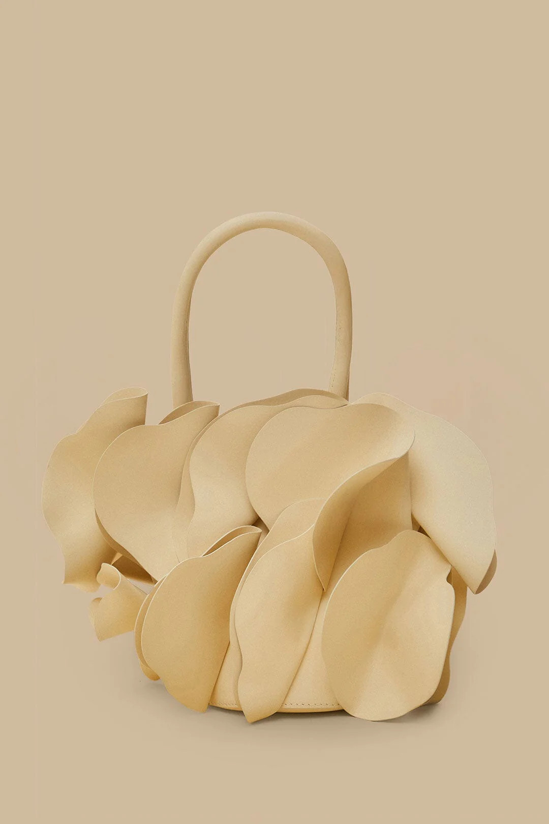 Ivory Leather Flower Bag | FarmRio (US)