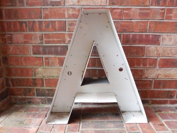 GIANT Reclaimed Metal Sign Capital Letter "A", Wedding, Birthday, Wall Decor, Industrial Salvage, Ho | Etsy (US)