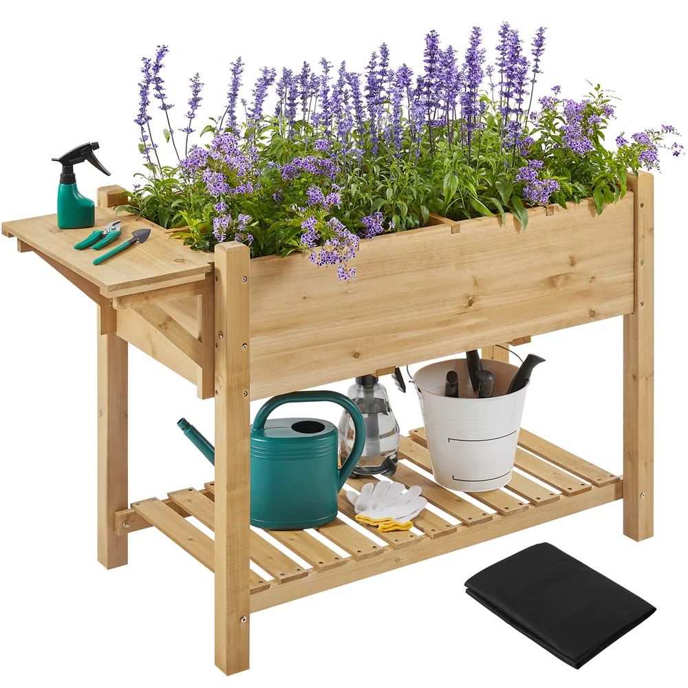 Aliaya Wood Elevated Planter | Wayfair North America