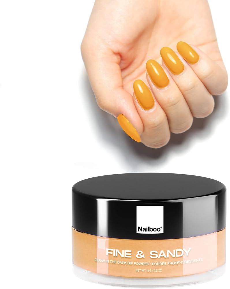 Nailboo PREMIUM (Glow-in-the-Dark Orange) Fine & Sandy Nail Dip Powder DIY Nails Dip Powder Long-... | Amazon (US)
