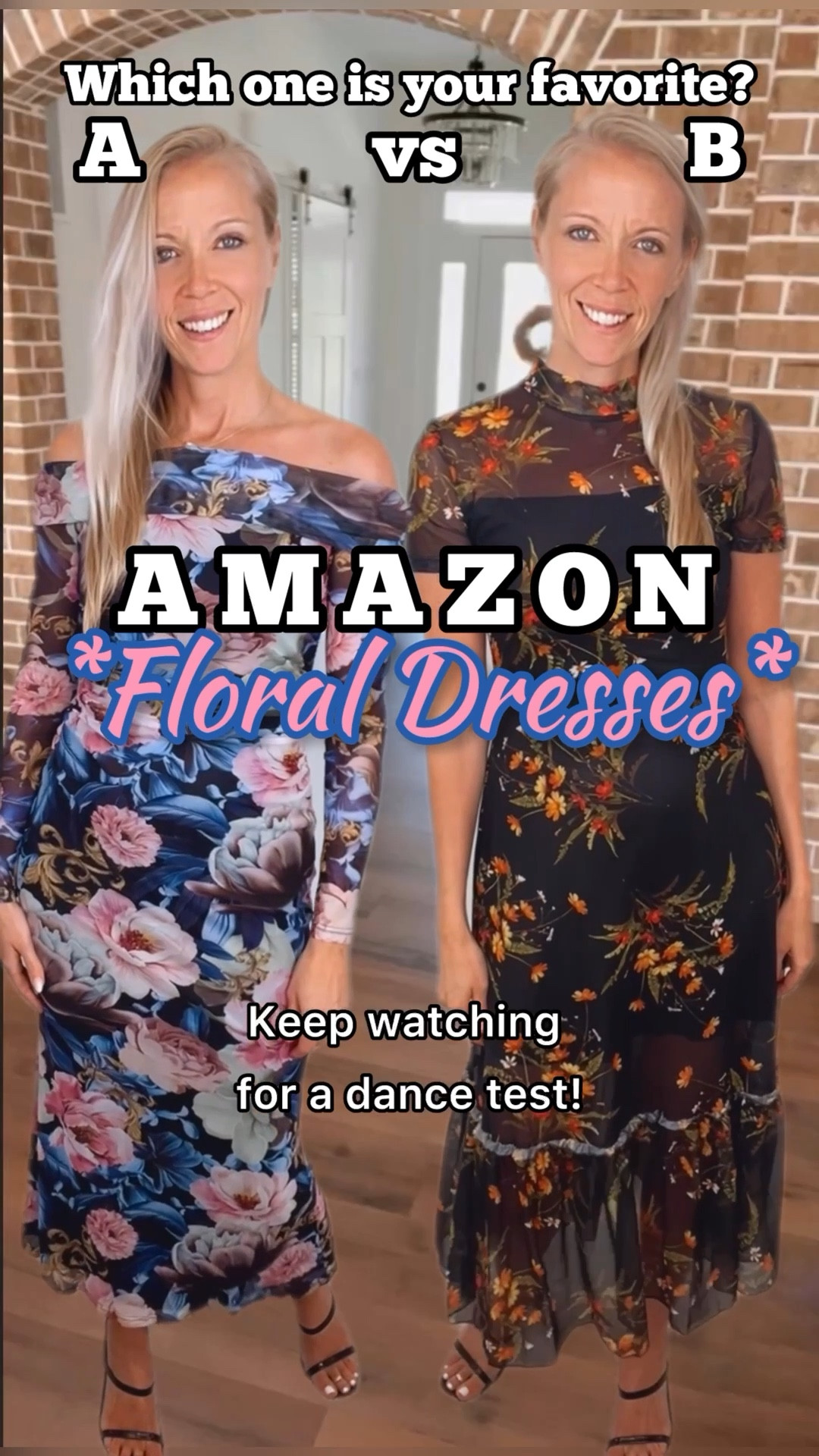 Which dress is your favorite… A or B?!￼ 
If you need a formal dress for a spring special occasion outfit; I am featuring my favorite floral dresses this month!  
👍All of my dresses are on Amazon for under $50 and TOTALLY pass the dance test, which is most important when your breaking out your best moves 💃 on the dance floor and you want the photographers to catch you in alllll the right angles! 🤩📸🤳 ￼



#LTKWedding #LTKTall #LTKSeasonal