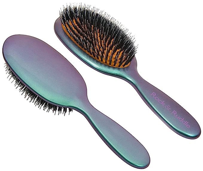 Rock & Ruddle Natural Mixed Boar Bristle Hair Brush for Women and Kids (Large 8.3") - Perfect for... | Amazon (US)