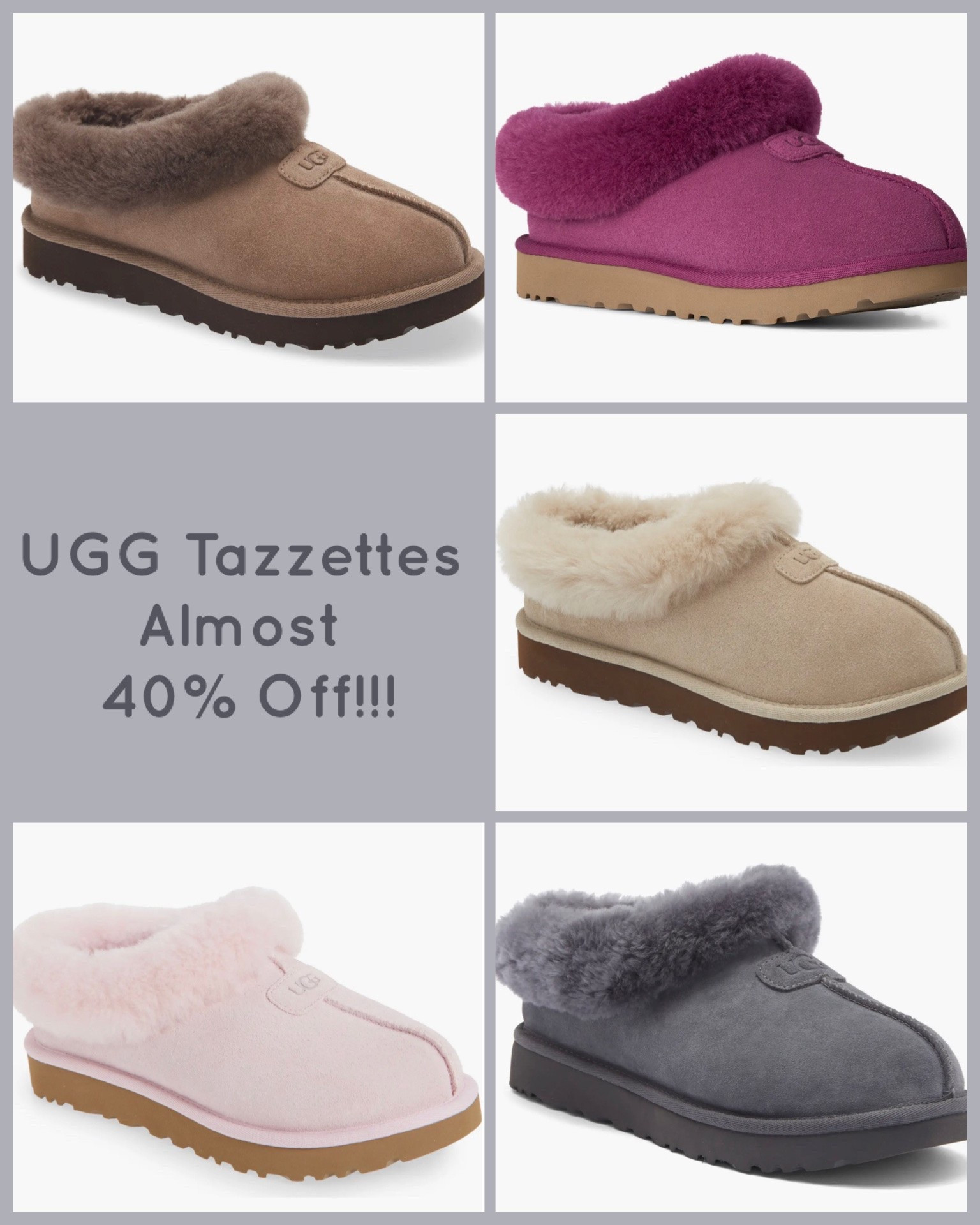 Nordstrom has UGG Tazzettes almost 40% Off today! INCREDIBLE deal for these - so hard to find them on sale at all, and especially for a price like this! Sizes going quickly.

#LTKSaleAlert #LTKSeasonal #LTKootd
