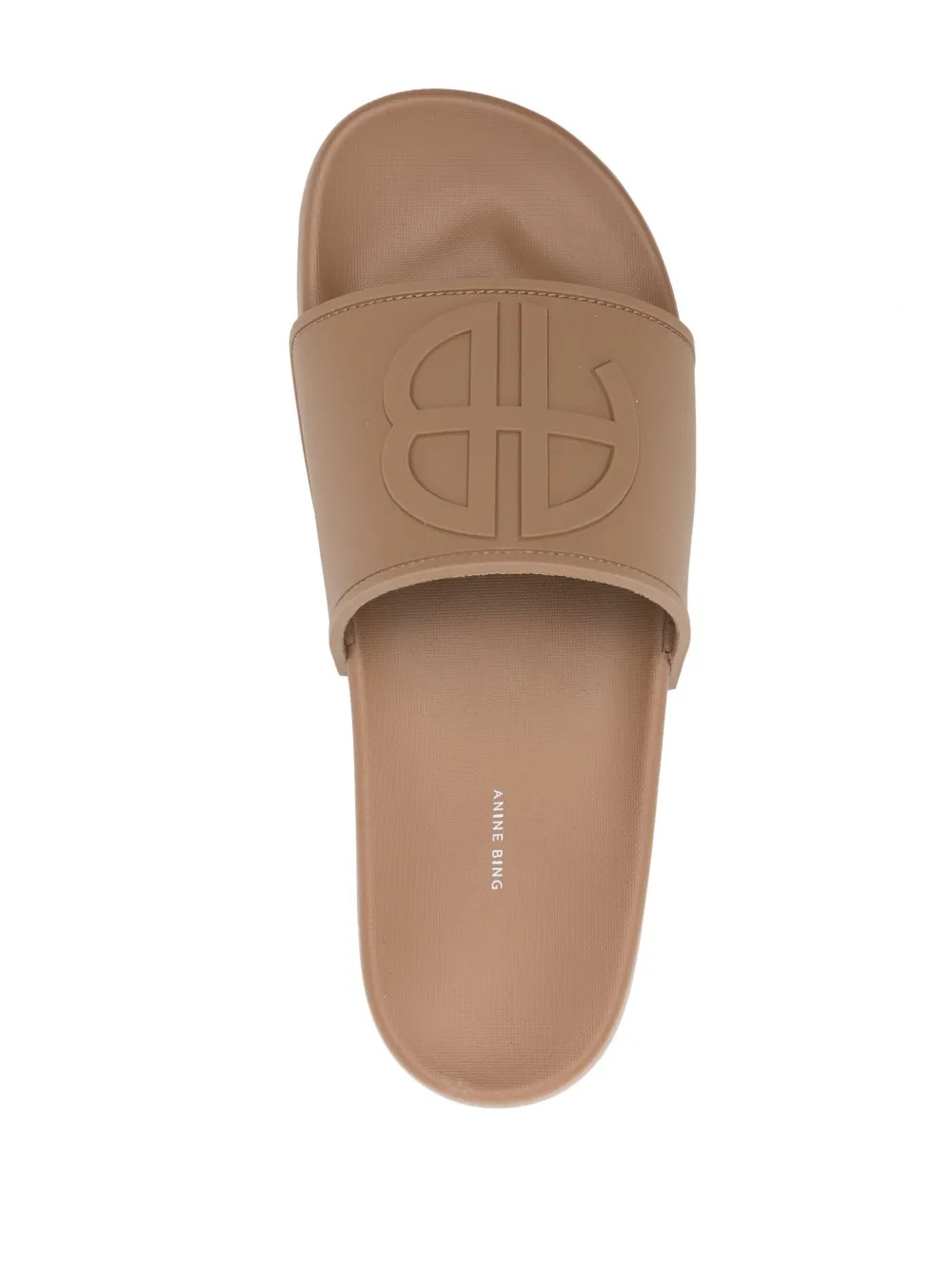 ANINE BING logo-embossed Slides | Brown | FARFETCH | Farfetch Global