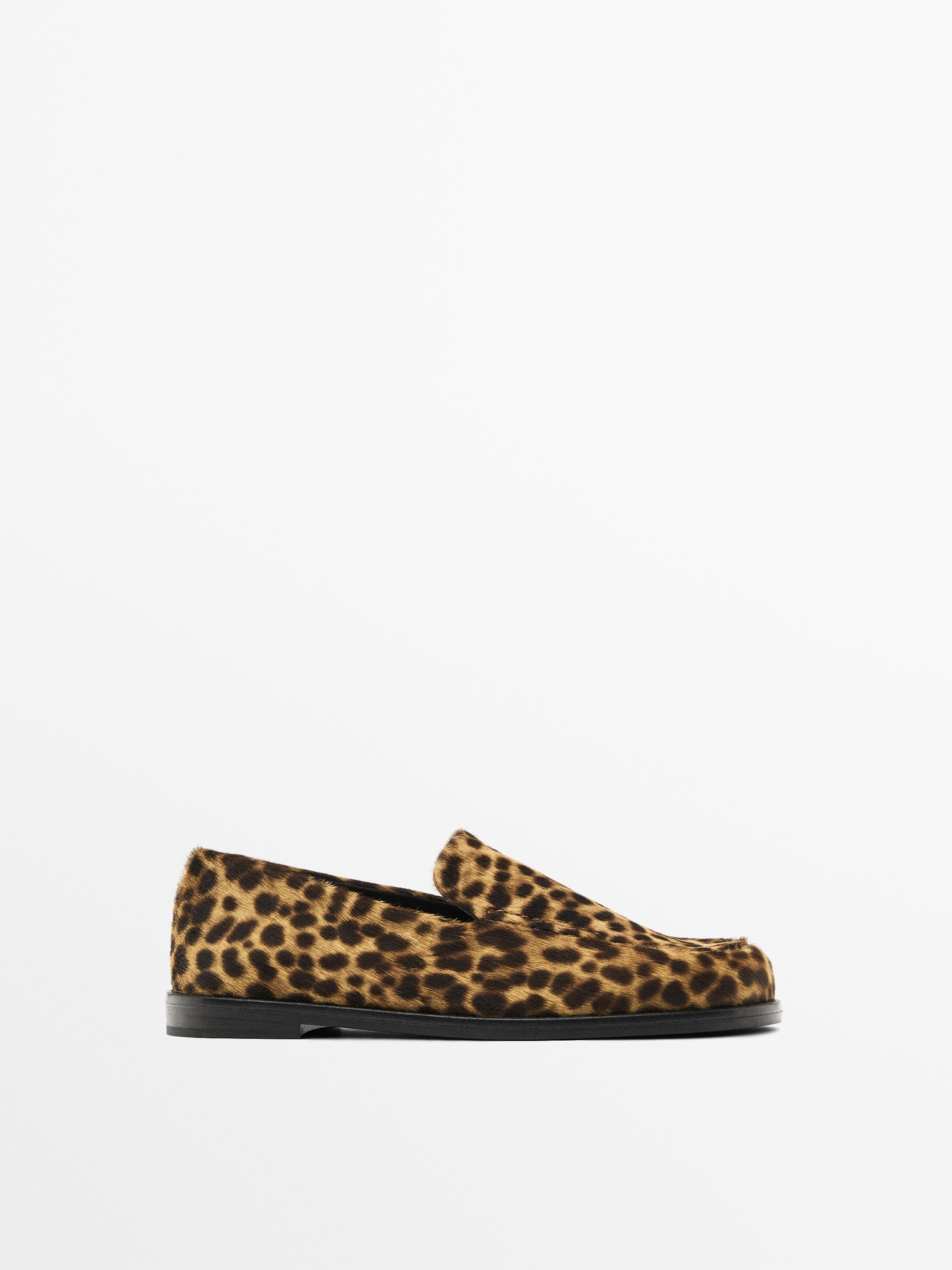 Leopard print loafers | Massimo Dutti UK