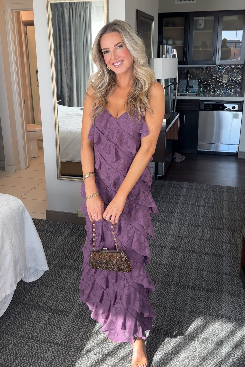 Loving this purple ruffle dress for a fall wedding guest 

#LTKSeasonal #LTKFindsUnder100 #LTKStyleTip