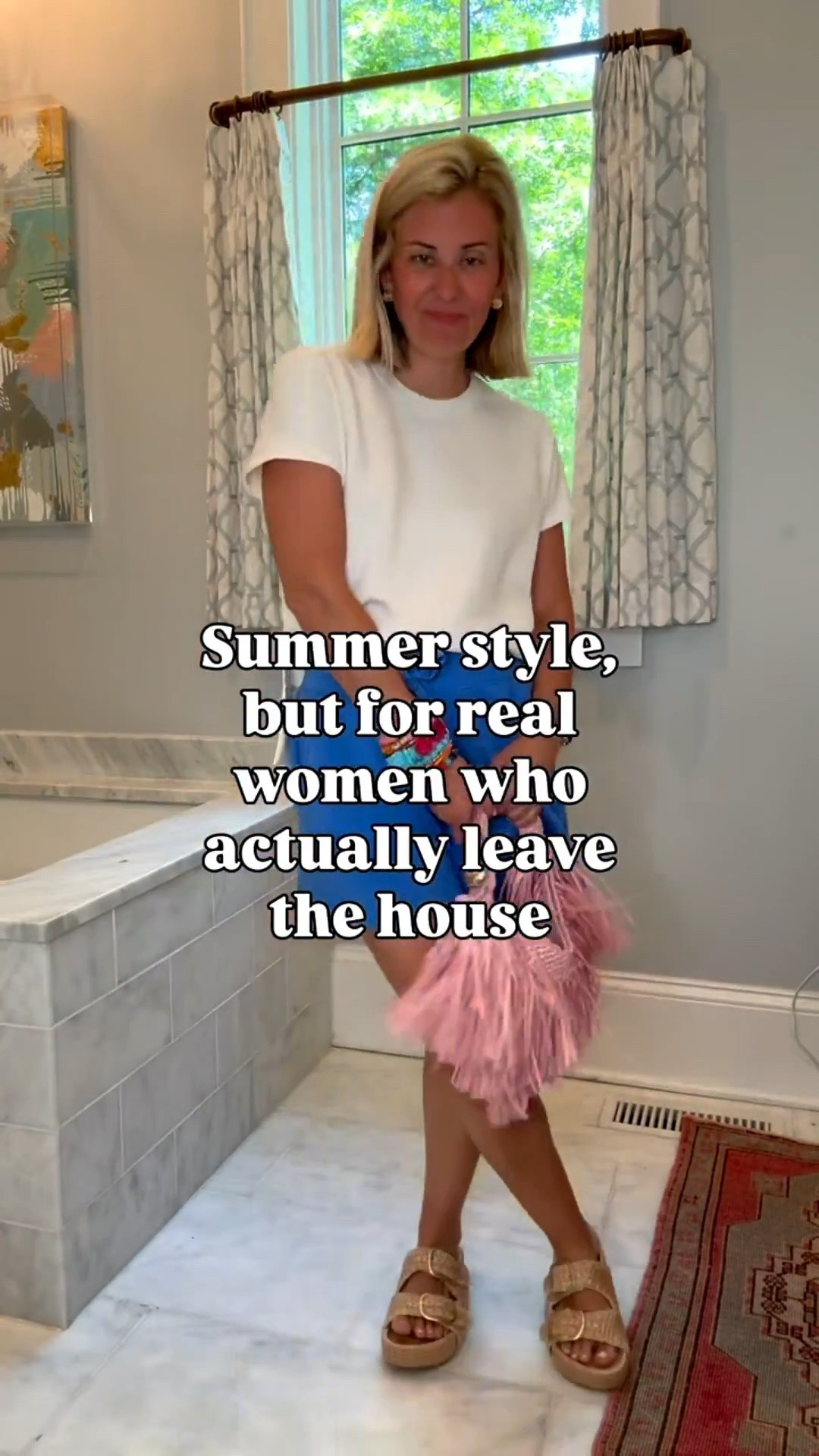 Go ahead and add to cart and thank me later! The pieces you will wear on repeat all summer long. Perfect for every day, travel, and dress up. 

Tees - xs
Shorts 5" - small
Long Sleeve Tee - xs
Rib Maxi Dress - small
Tie-Waist Jumpsuit - small petite
Tie-Waist Midi Dress - small

*Use Catherinexspanx for 15% off + free shipping on 1st order

#LTKdayinmylife #LTKmomlife #LTKOver40