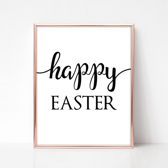 Happy Easter Printable Digital Art Instant Download Modern | Etsy | Etsy (US)