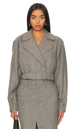 x Marianna Kit Tweed Moto in Grey Tweed | Revolve Clothing (Global)