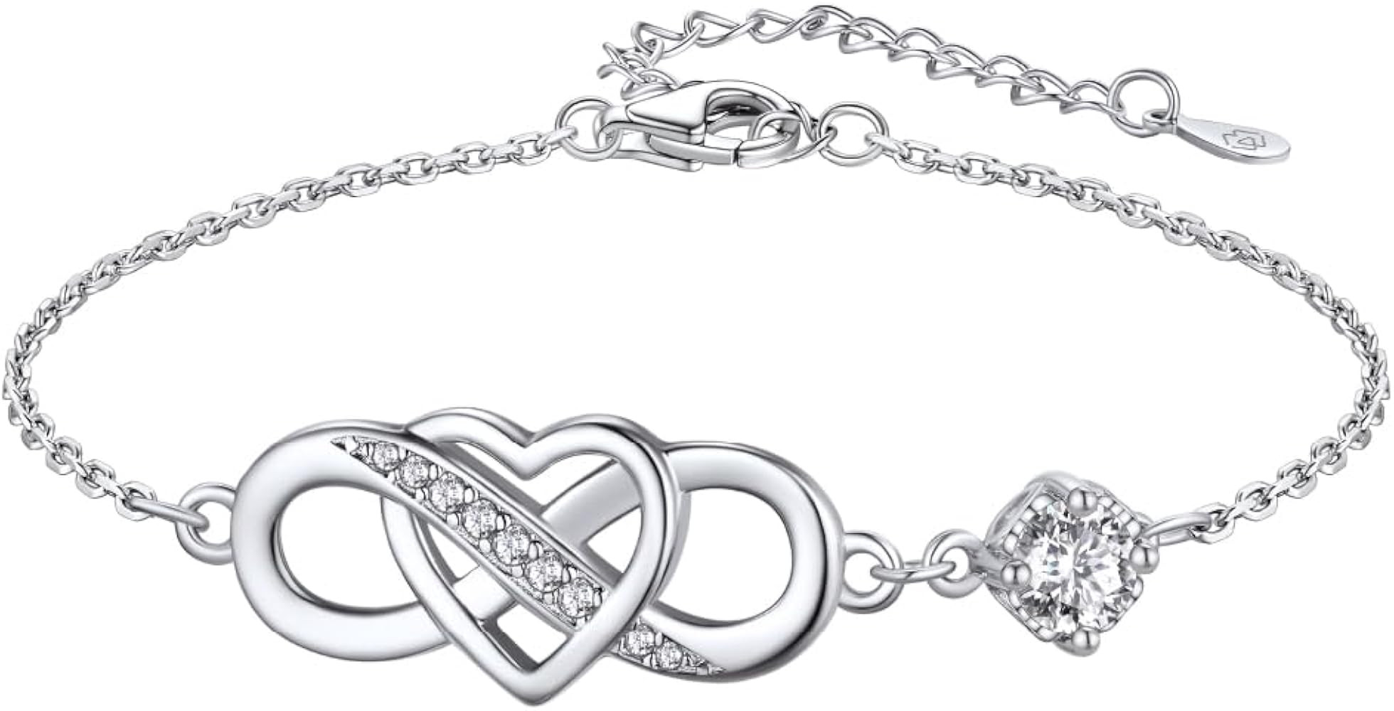 MomentWish Infinity Heart Bracelet for Women, Moissanite Bracelet Gifts for Her, D Color VVS1 Sim... | Amazon (US)