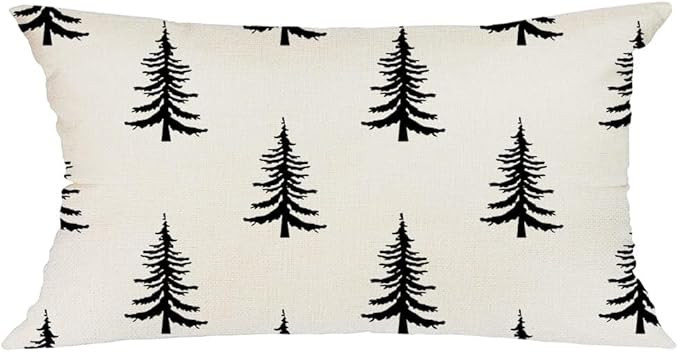 GEEORY Christmas Pillow Cover 12x20 for Christmas Decorations Chirstmas Tree Lumbar Pillow Cover ... | Amazon (US)