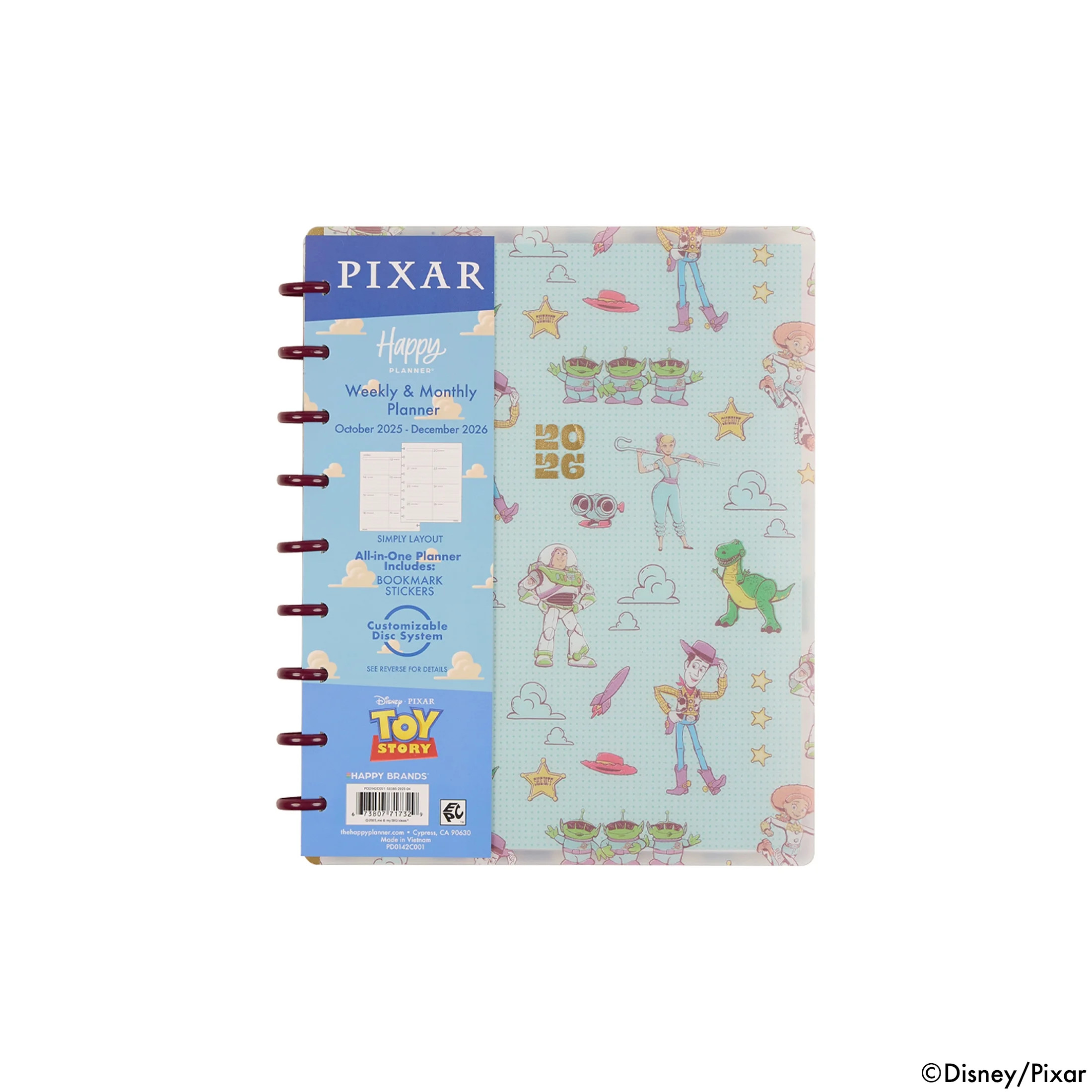 The Happy Planner Toy Story Reach For The Sky Classic Dated Planner (7" x 9.25"), 15 Month Octobe... | Walmart (US)