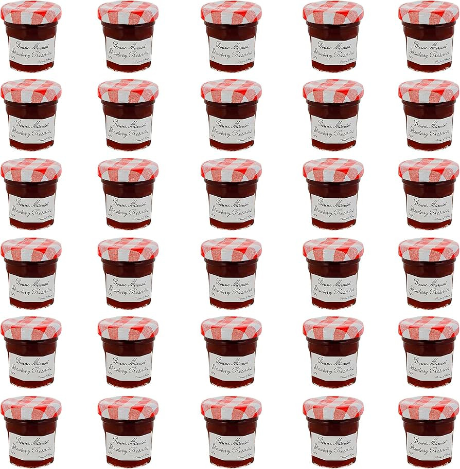 Bonne Maman Strawberry Preserve Mini Jars - 30 PCS x 1 OZ - Kosher Jam | Amazon (US)
