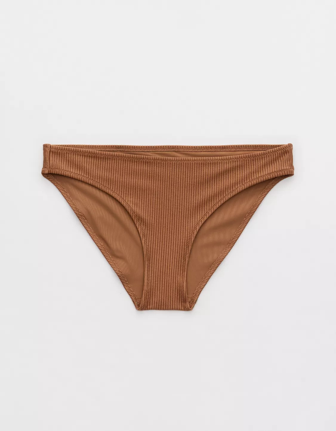 Aerie Shine Rib Full Coverage Bikini Bottom | Aerie