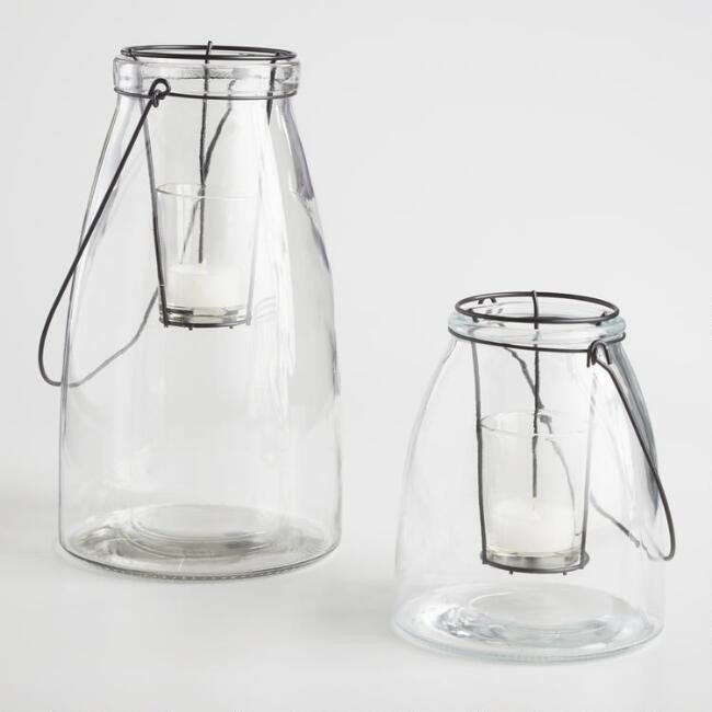 Clear Glass Cheyenne Lantern | World Market