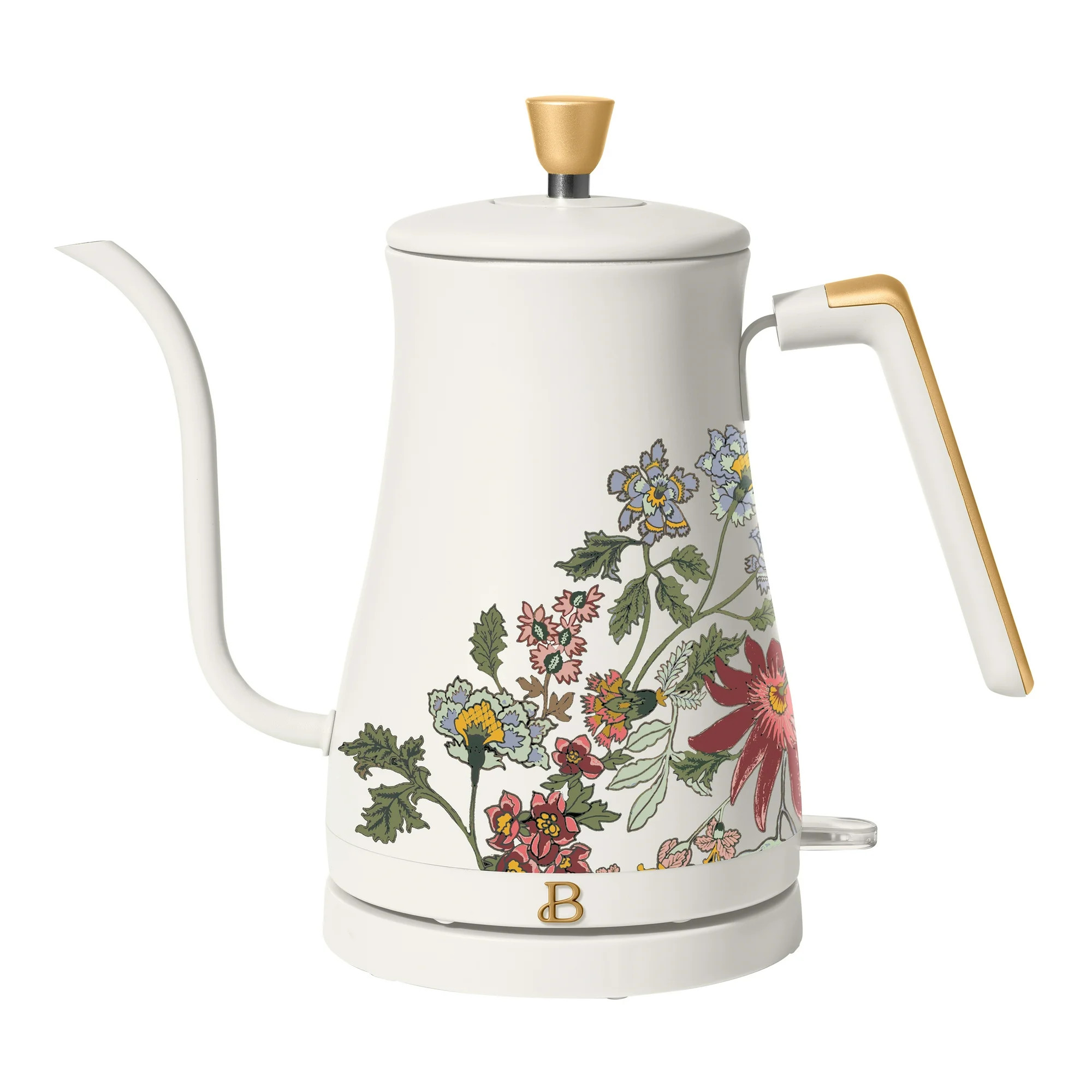Beautiful 1-Liter Electric Gooseneck Kettle 1200 W, Wildflower White Icing by Drew Barrymore - Wa... | Walmart (US)