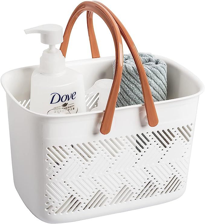 Portable shower caddy Tote, Plastic Storage Caddy Basket with Handle for College, Dorm, Bathroom,... | Amazon (US)
