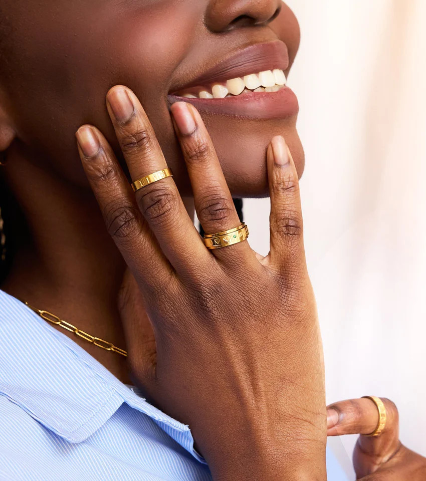 Custom Stamped Fidget Ring (Gold) | Abbott Lyon