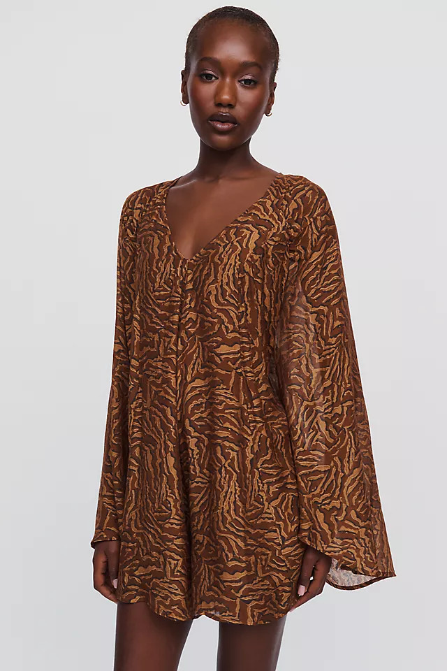 By Anthropologie Bell-Sleeve Romper | Anthropologie (US)