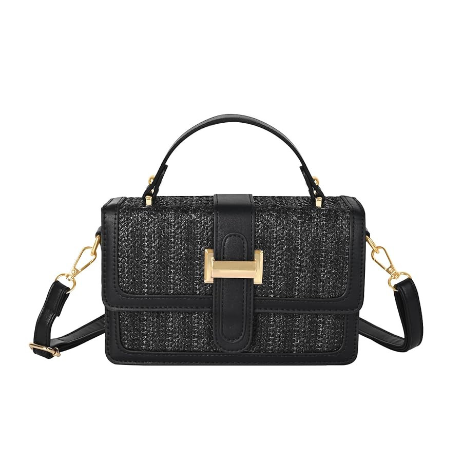 Straw Crossbody Bags for Women Summer Straw Clutch Bag Woven Beach Purse Vacation Handbags | Amazon (US)